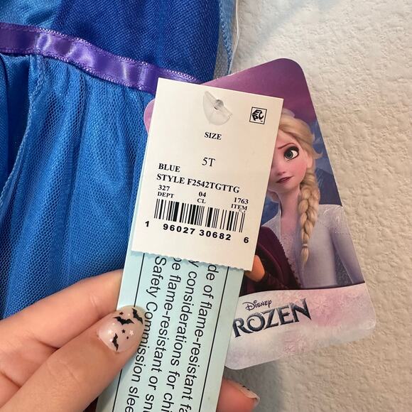 NWT Disney Frozen Elsa blue tulle satin costume girls' dress 5T - Picture 6 of 6